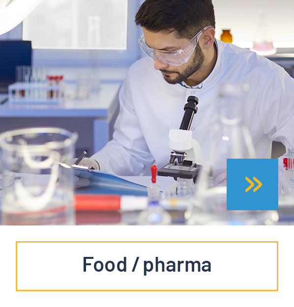 Food & pharma - en af de industrier, indenfor hvilke vi har stærke kompetencer til projektledelse.